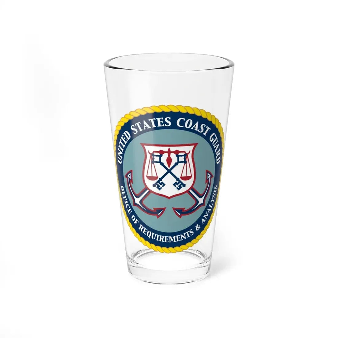 USCG Office of Requirements & Analysis (U.S. Coast Guard) Pint Glass 16oz 16oz - Go Mug Yourself