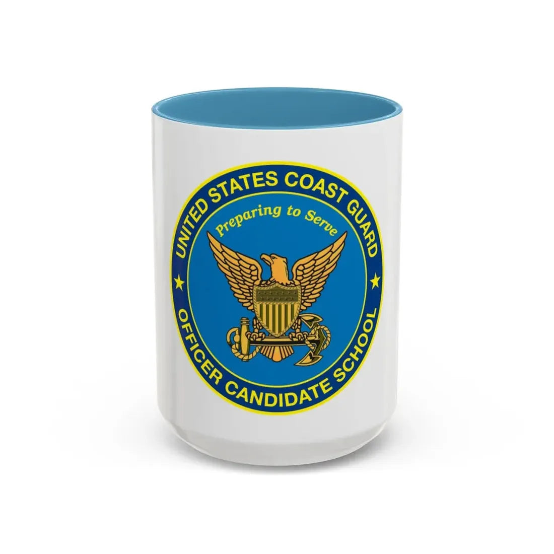 USCG Officer Candidate School (U.S. Coast Guard) Accent Coffee Mug 15oz Light Blue - Go Mug Yourself