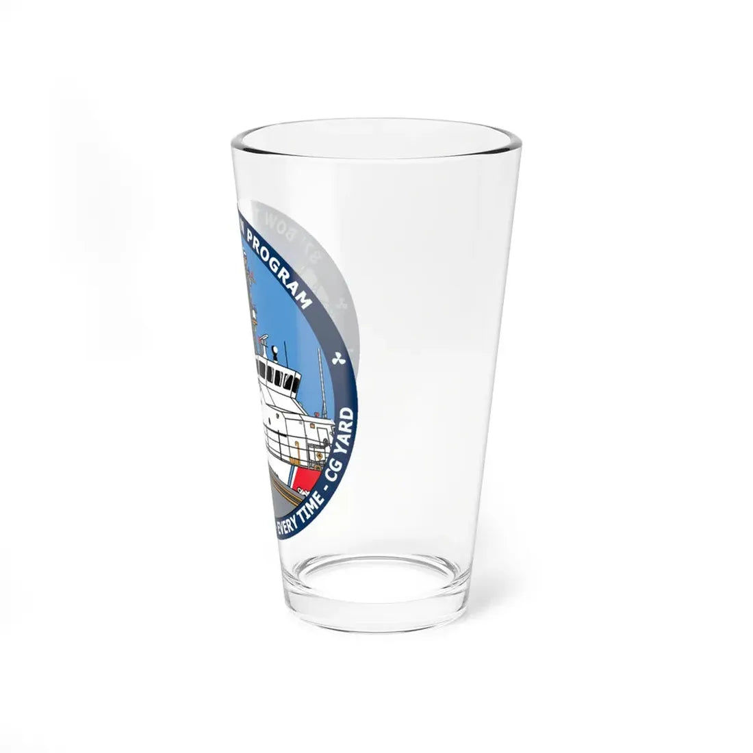 USCG Patrol Boat PBPL Bow to Stern Program (U.S. Coast Guard) Pint Glass 16oz - Go Mug Yourself