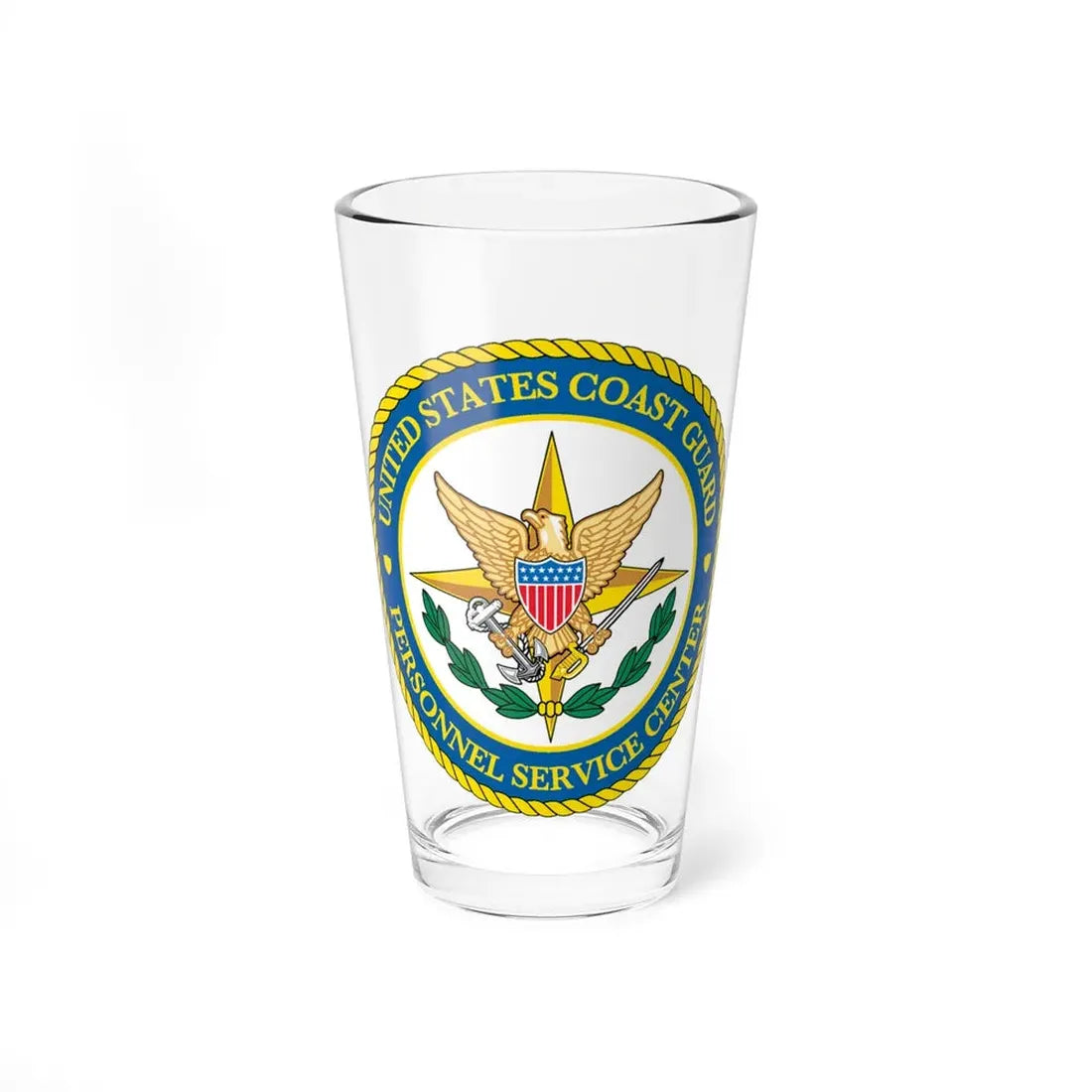 USCG Personnel Service Center (U.S. Coast Guard) Pint Glass 16oz 16oz - Go Mug Yourself