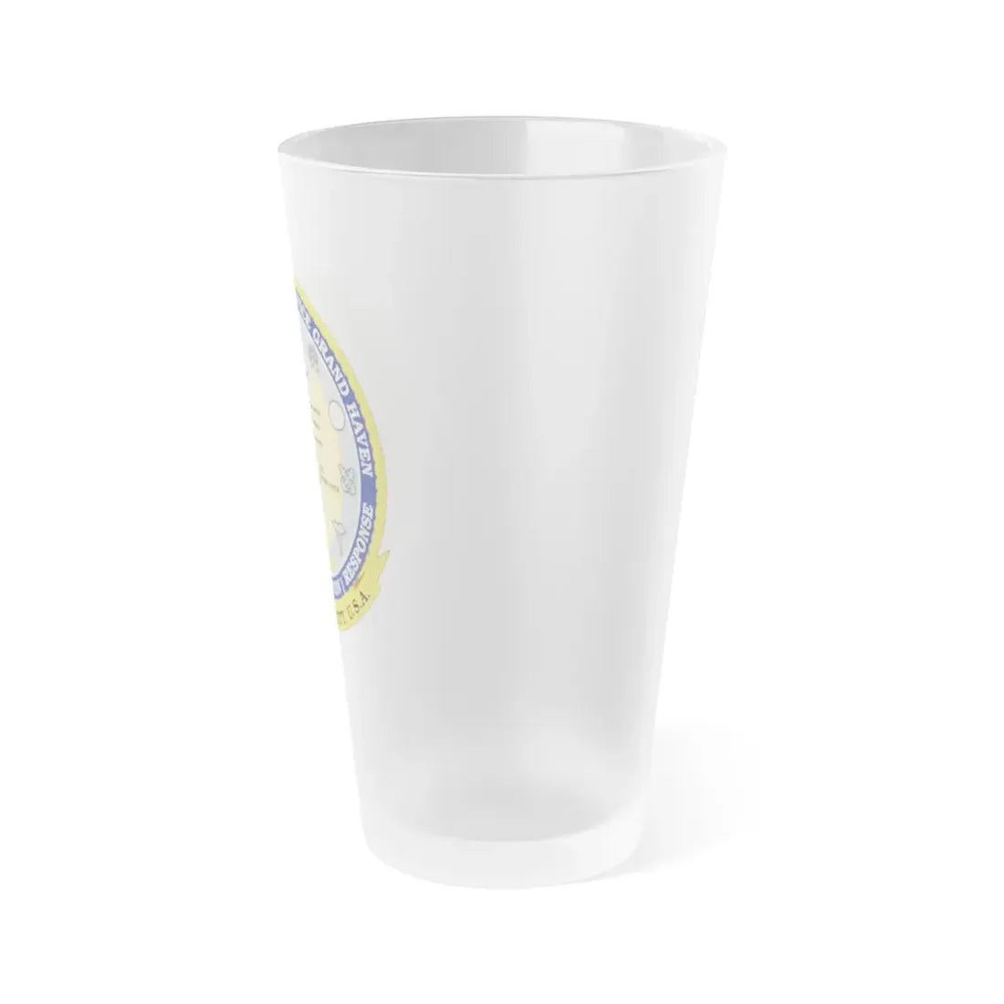 USCG Sector Field Office Grand Haven (U.S. Coast Guard) Frosted Pint Glass 16oz - Go Mug Yourself