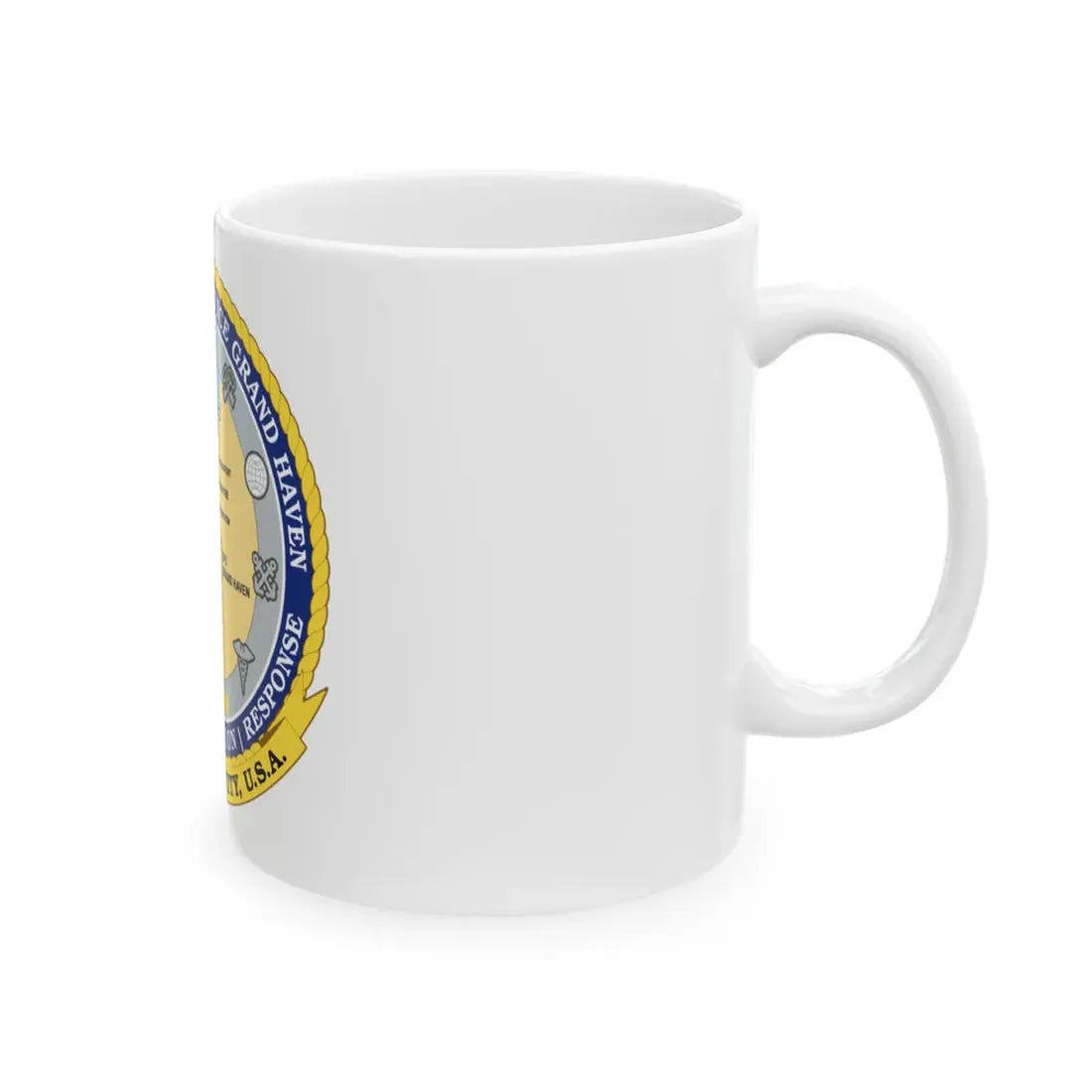 USCG Sector Field Office Grand Haven (U.S. Coast Guard) White Coffee Mug - Go Mug Yourself