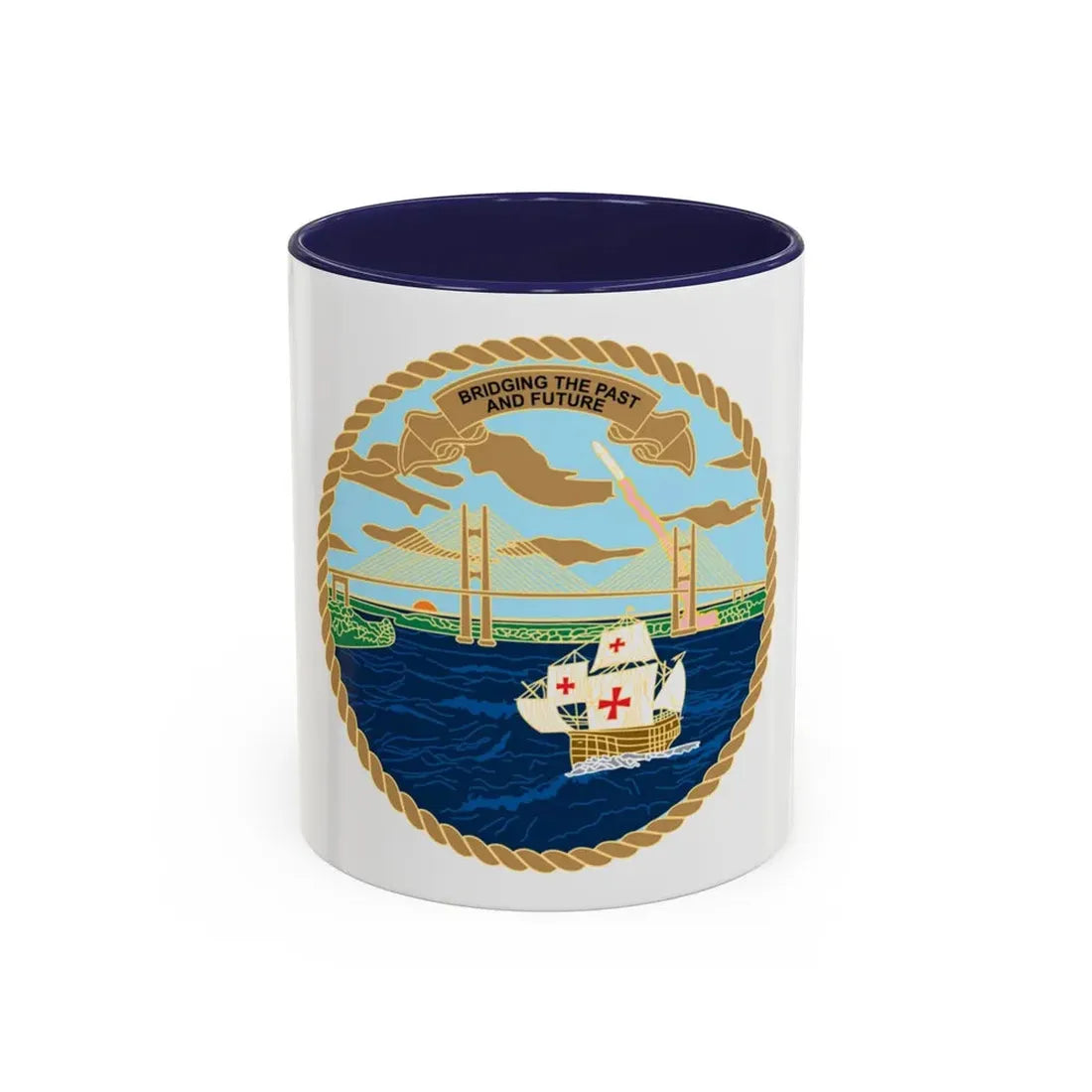 USCG Sector Jacksonville Bridge (U.S. Coast Guard) Accent Coffee Mug 11oz Navy - Go Mug Yourself