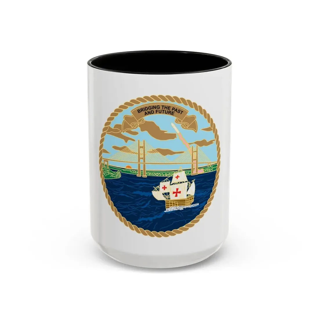 USCG Sector Jacksonville Bridge (U.S. Coast Guard) Accent Coffee Mug 15oz Black - Go Mug Yourself