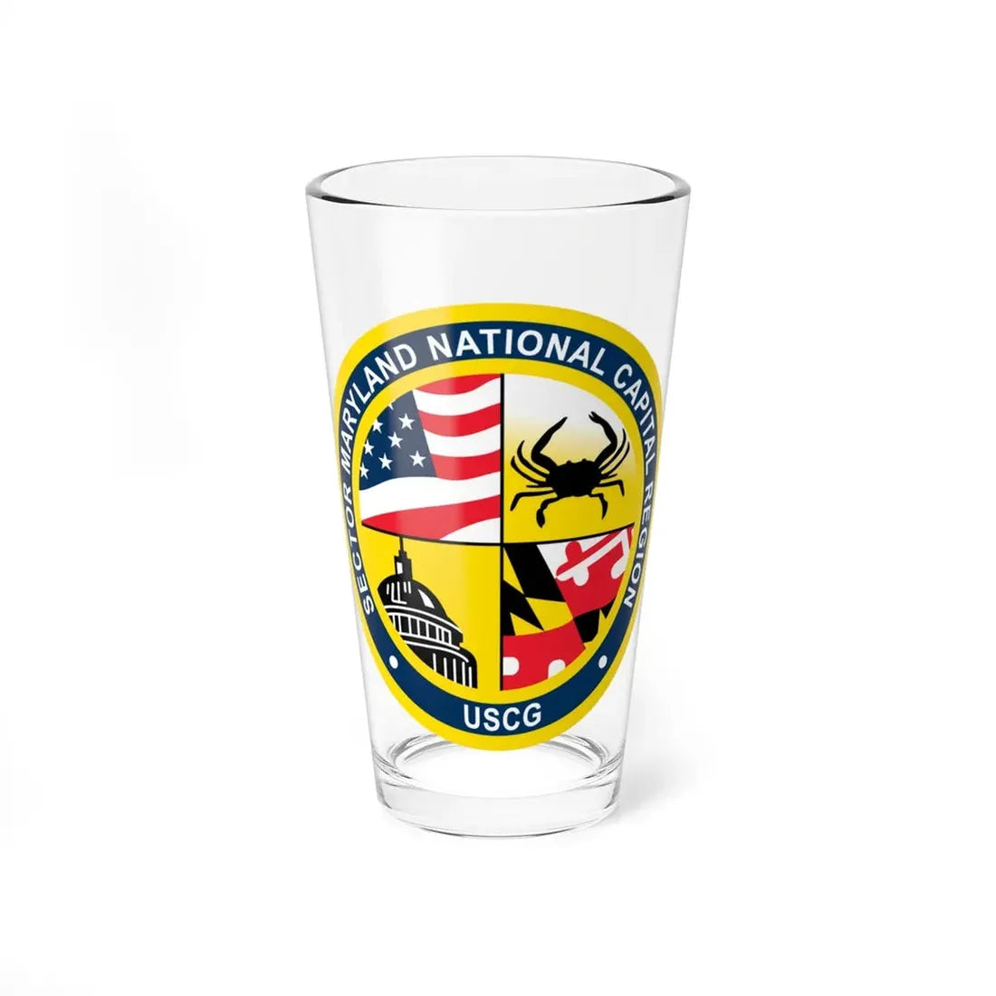USCG Sector Maryland NRC (U.S. Coast Guard) Pint Glass 16oz 16oz - Go Mug Yourself