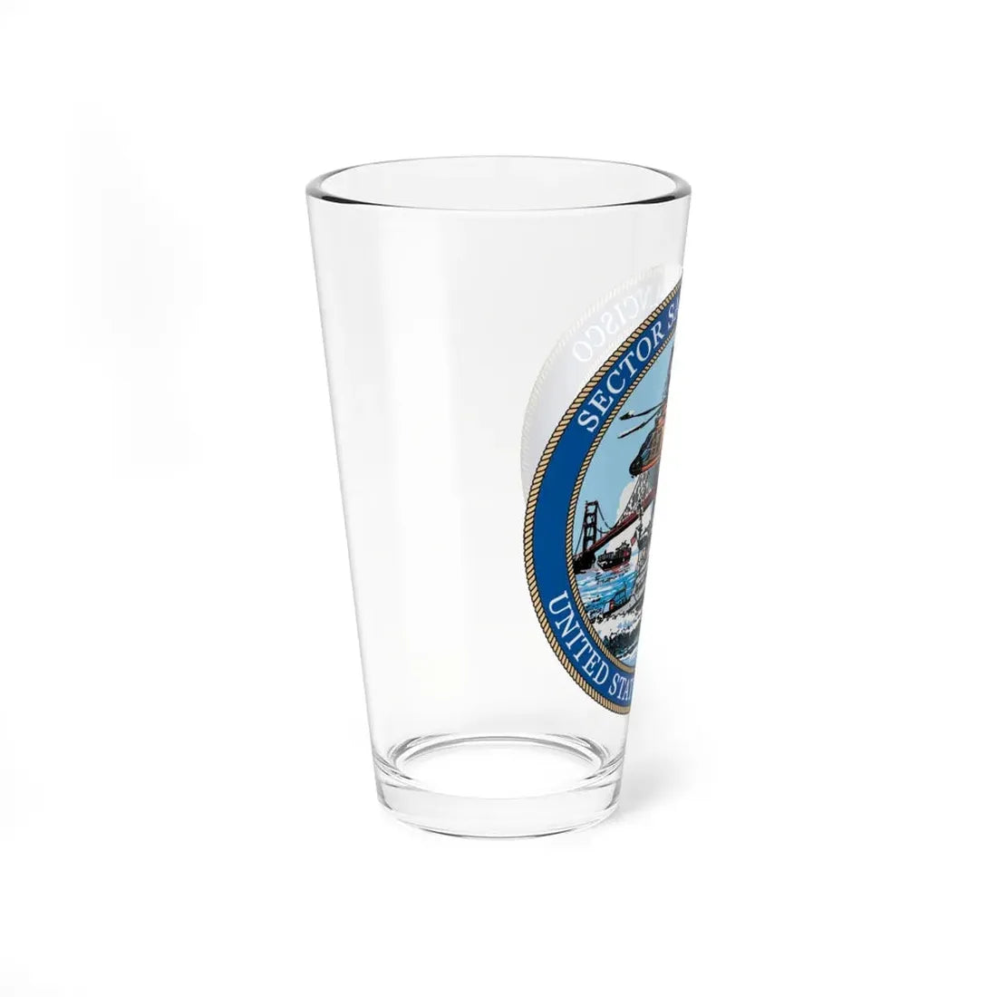 USCG Sector San Francisco (U.S. Coast Guard) Pint Glass 16oz - Go Mug Yourself