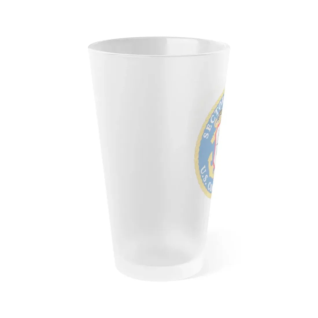 USCG Sector San Juan (U.S. Coast Guard) Frosted Pint Glass 16oz - Go Mug Yourself
