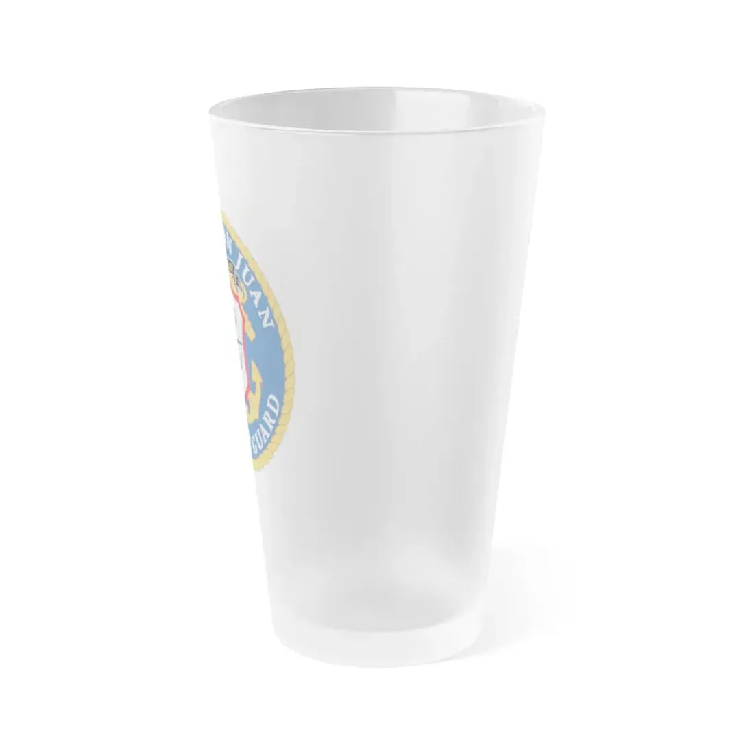 USCG Sector San Juan (U.S. Coast Guard) Frosted Pint Glass 16oz - Go Mug Yourself