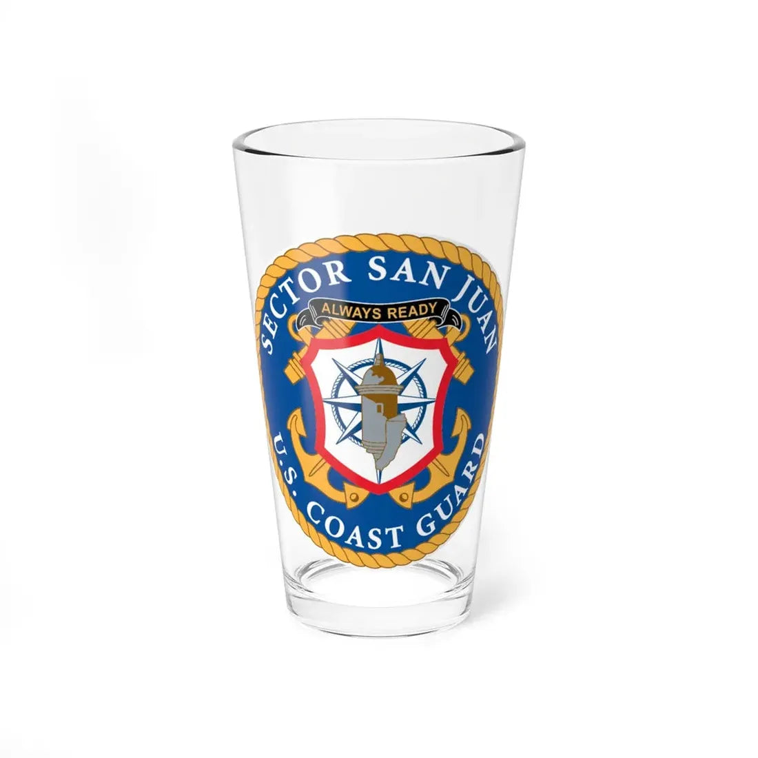 USCG Sector San Juan (U.S. Coast Guard) Pint Glass 16oz 16oz - Go Mug Yourself