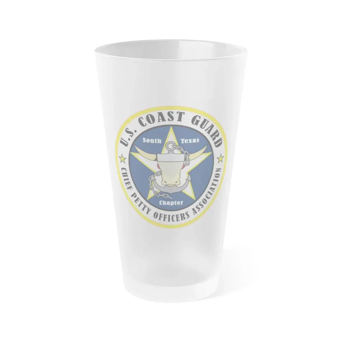 USCG South Texas CPOA (U.S. Coast Guard) Frosted Pint Glass 16oz Default Title - Go Mug Yourself