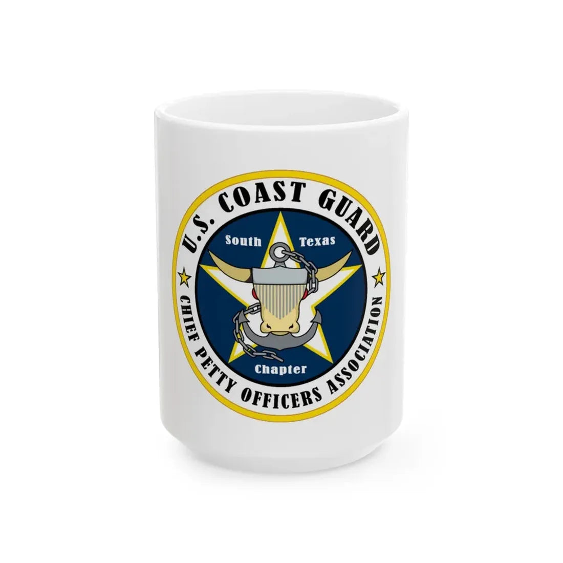 USCG South Texas CPOA (U.S. Coast Guard) White Coffee Mug 15oz - Go Mug Yourself