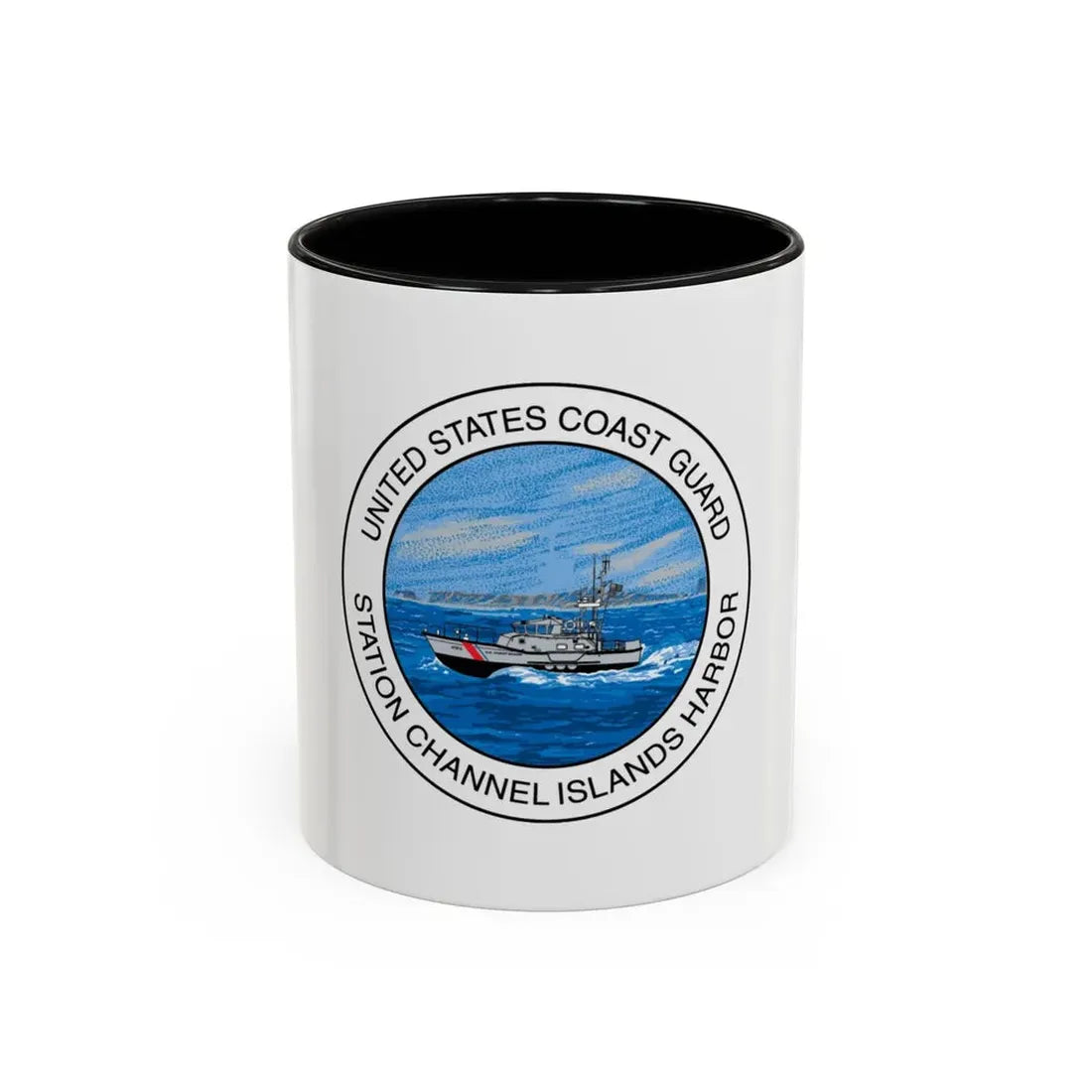 USCG Station Channel Islands Harbor (U.S. Coast Guard) Accent Coffee Mug 11oz Black - Go Mug Yourself