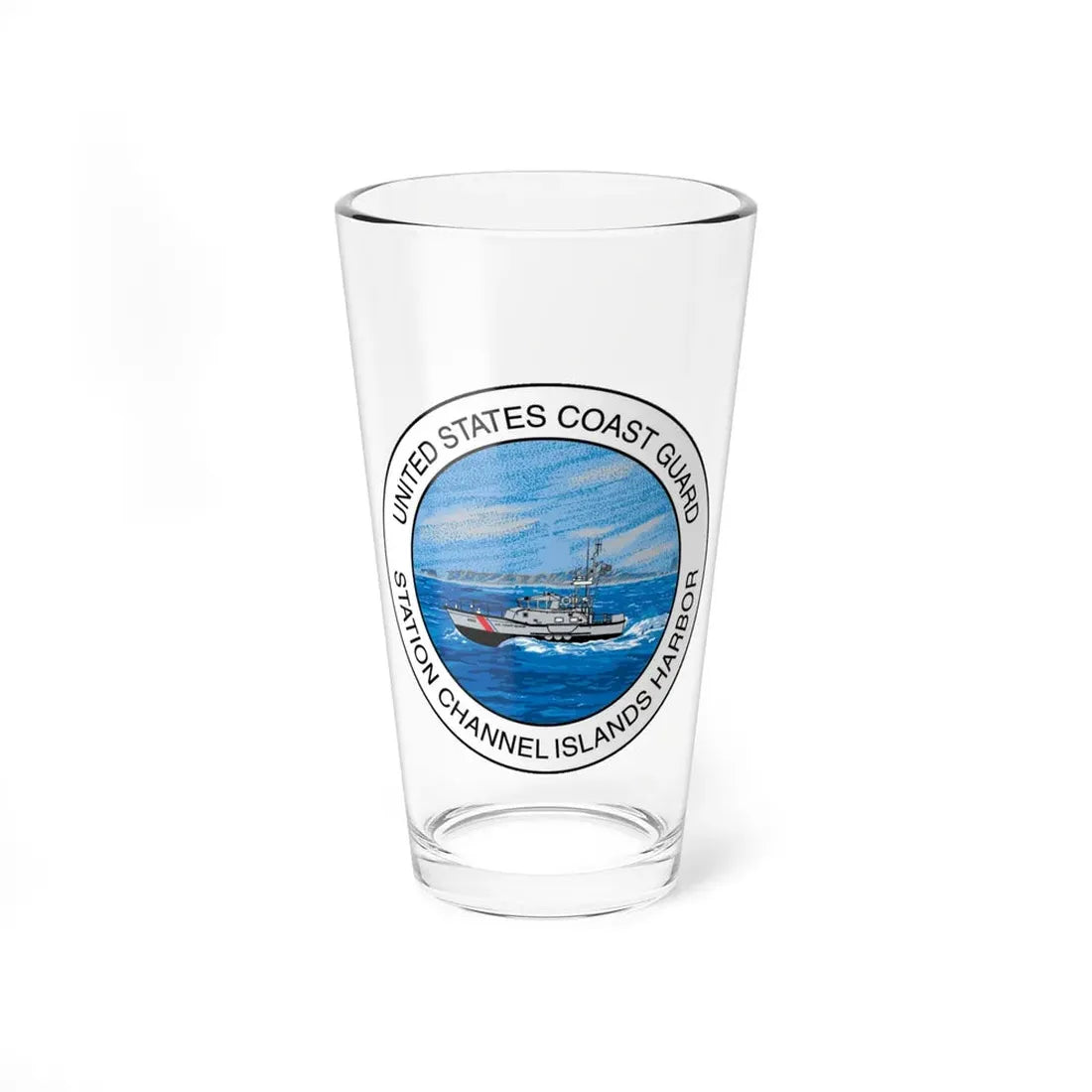 USCG Station Channel Islands Harbor (U.S. Coast Guard) Pint Glass 16oz 16oz - Go Mug Yourself