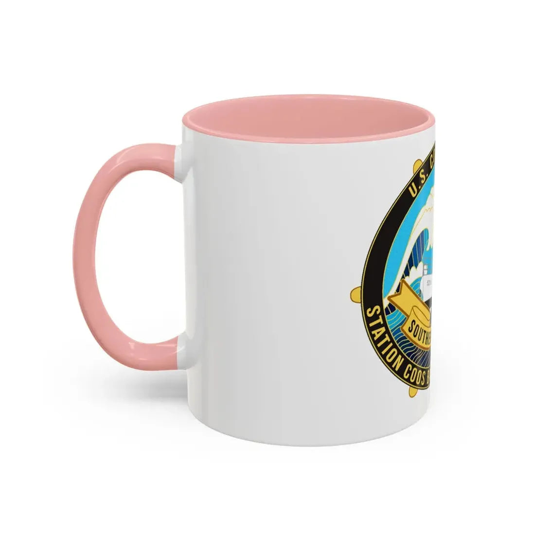 USCG Station Coos Bay (U.S. Coast Guard) Accent Coffee Mug - Go Mug Yourself