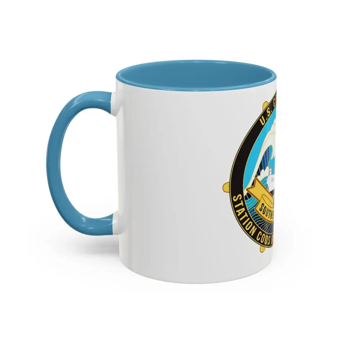 USCG Station Coos Bay (U.S. Coast Guard) Accent Coffee Mug - Go Mug Yourself