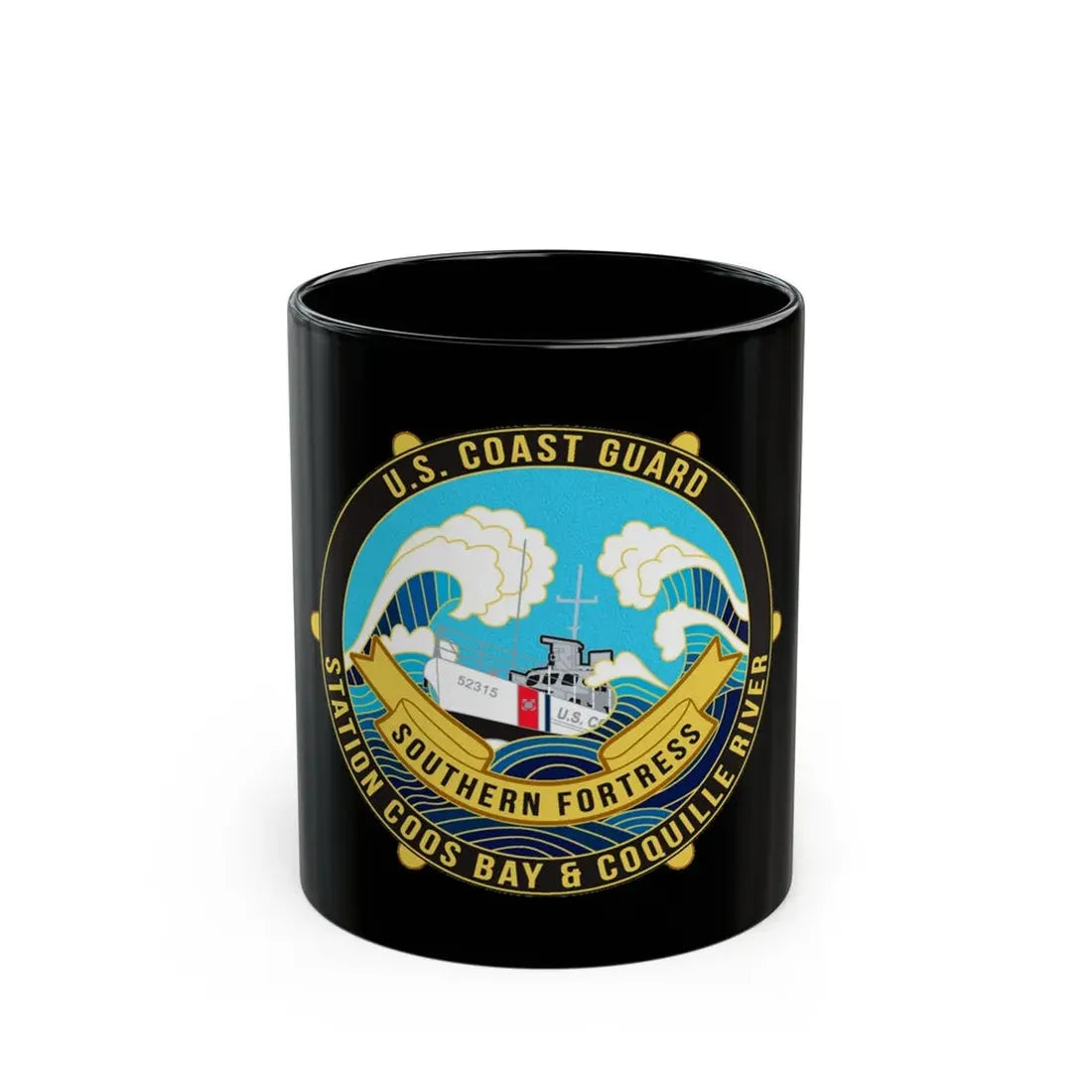 USCG Station Coos Bay (U.S. Coast Guard) Black Coffee Mug - Go Mug Yourself