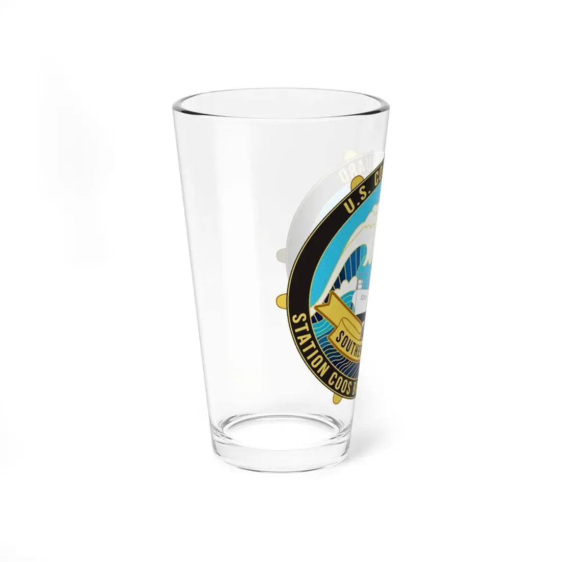 USCG Station Coos Bay (U.S. Coast Guard) Pint Glass 16oz - Go Mug Yourself