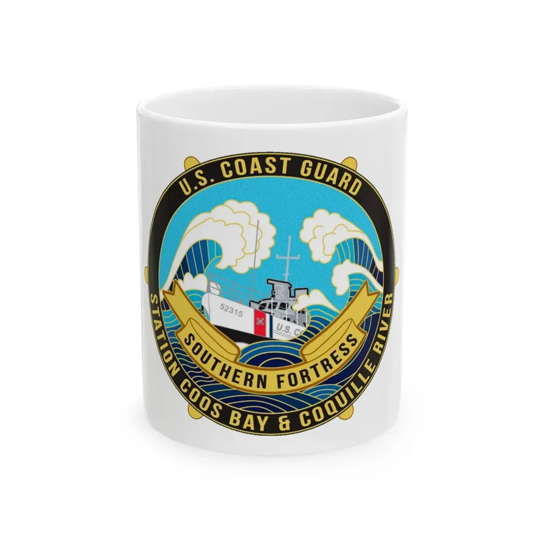 USCG Station Coos Bay (U.S. Coast Guard) White Coffee Mug 11oz - Go Mug Yourself
