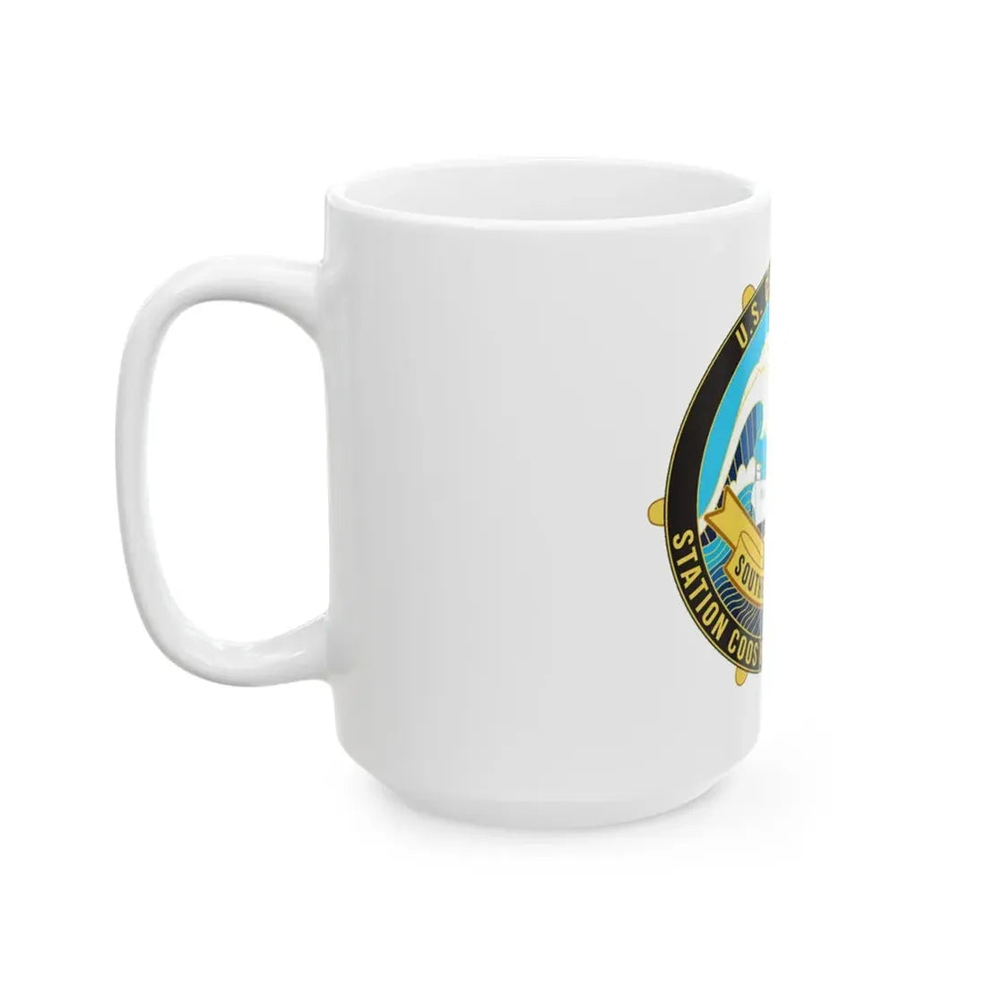 USCG Station Coos Bay (U.S. Coast Guard) White Coffee Mug - Go Mug Yourself