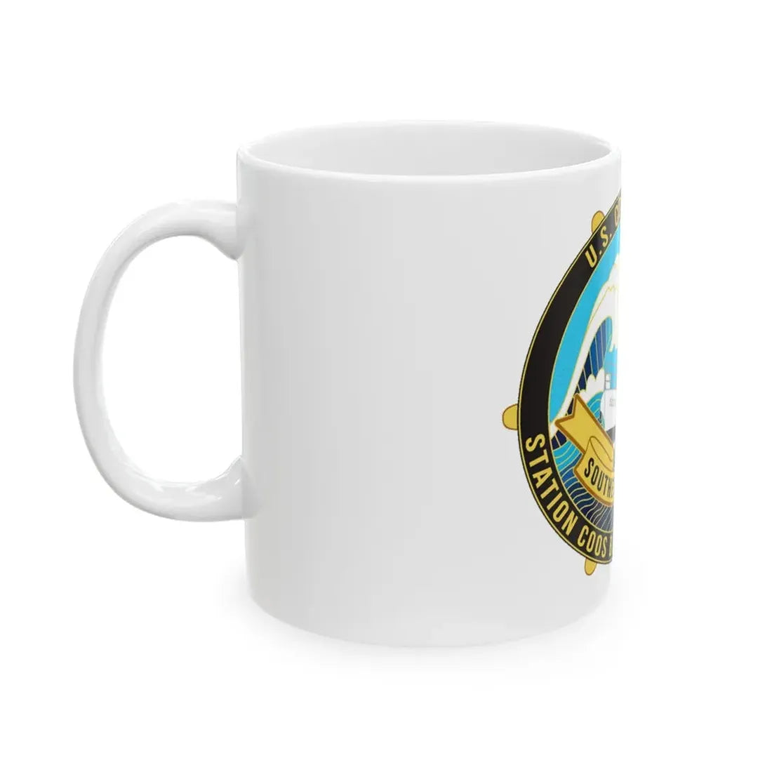 USCG Station Coos Bay (U.S. Coast Guard) White Coffee Mug - Go Mug Yourself