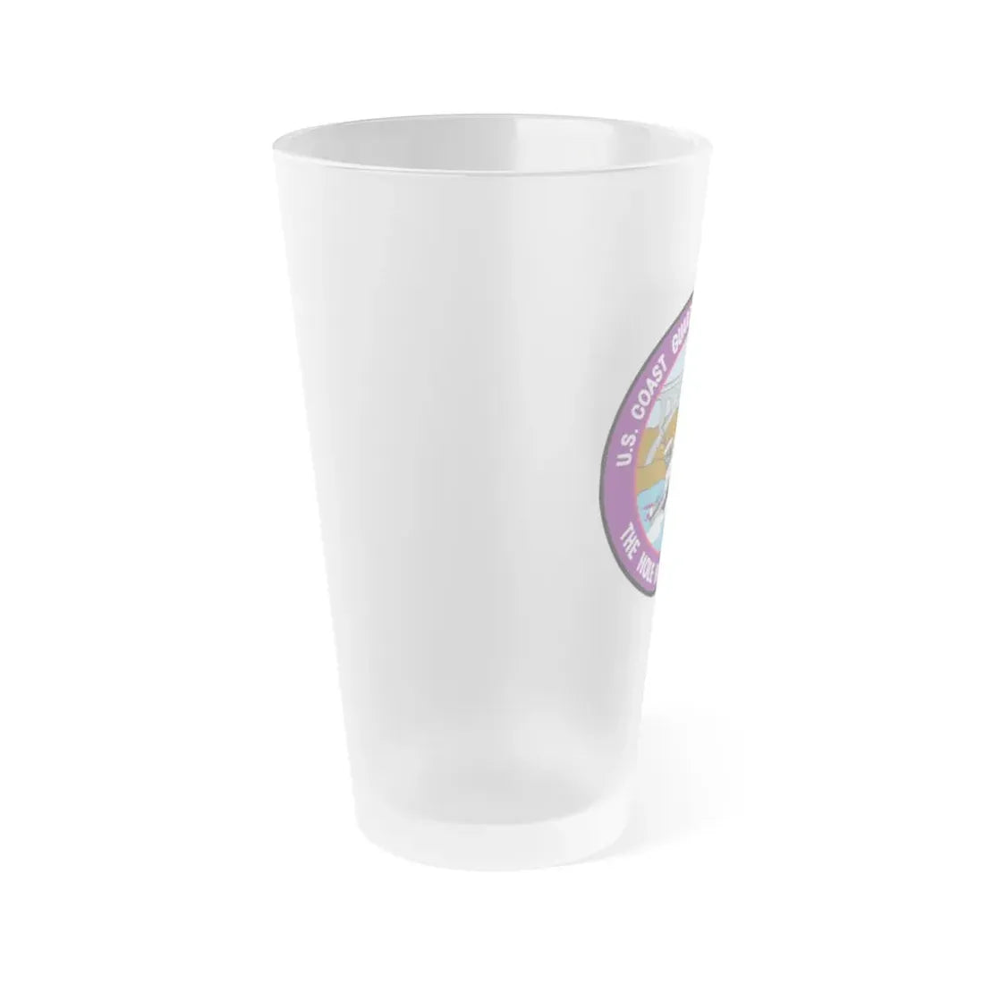 USCG Station Depoe Bay (U.S. Coast Guard) Frosted Pint Glass 16oz - Go Mug Yourself