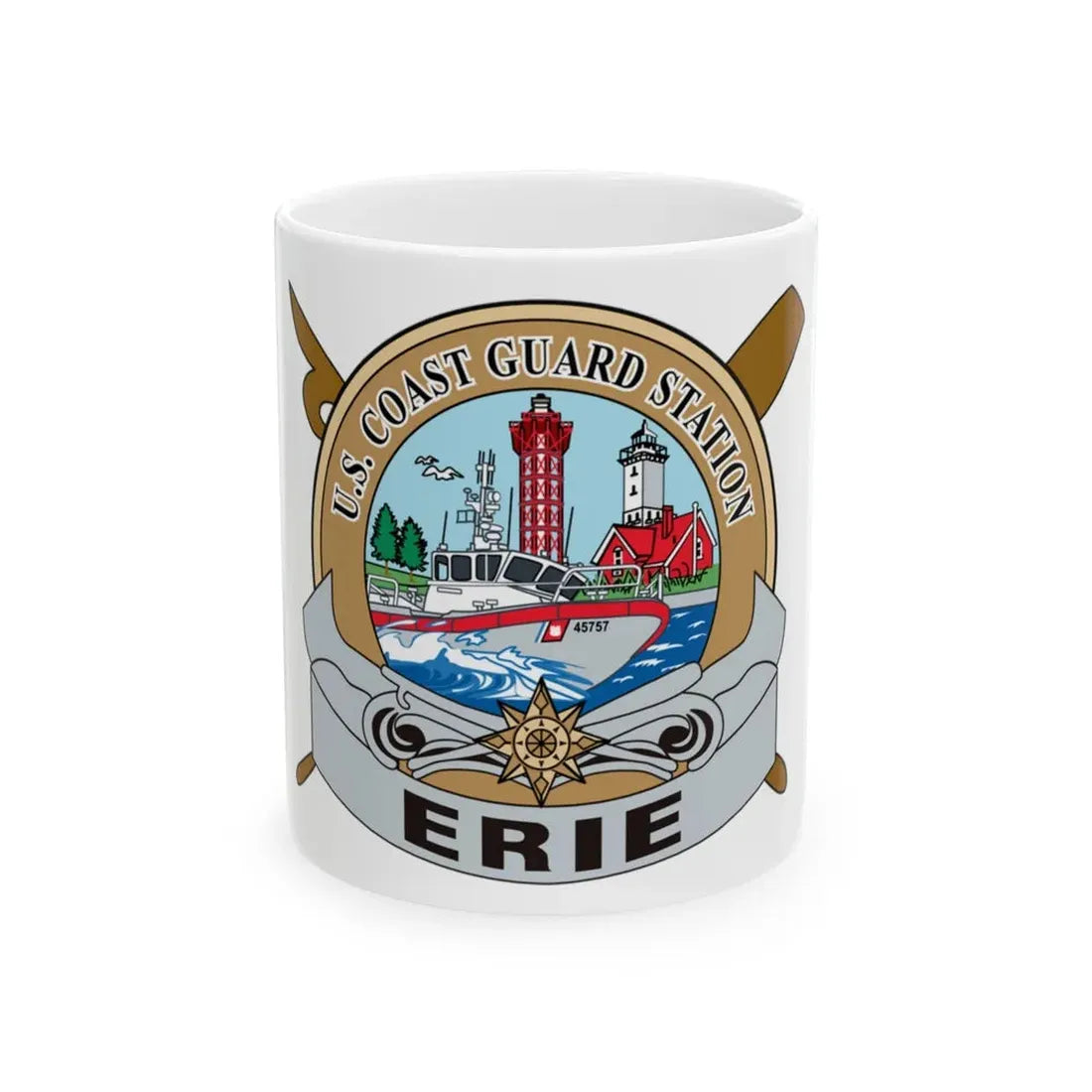 USCG Station Erie (U.S. Coast Guard) White Coffee Mug 11oz - Go Mug Yourself