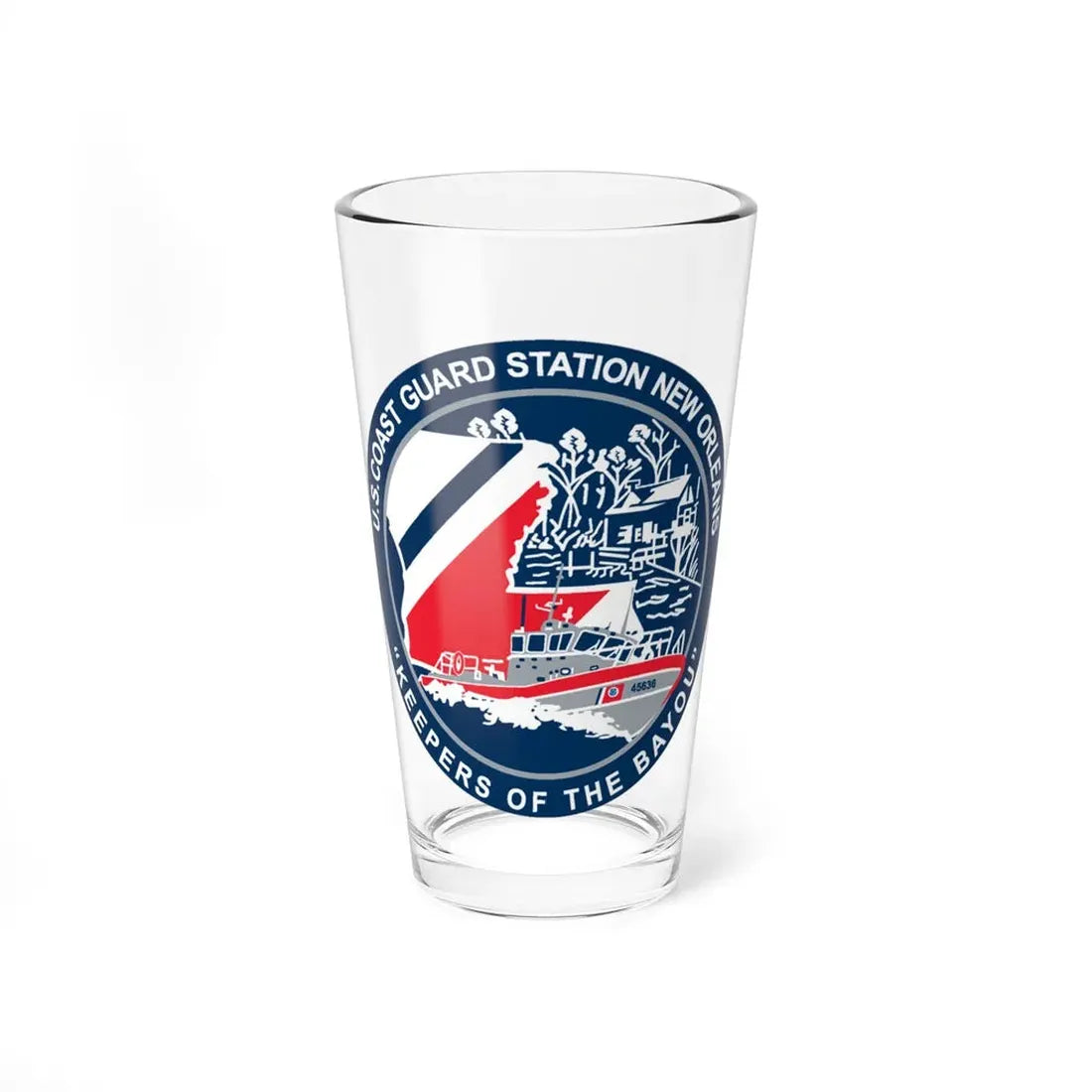 USCG Station New Orleans (U.S. Coast Guard) Pint Glass 16oz 16oz - Go Mug Yourself