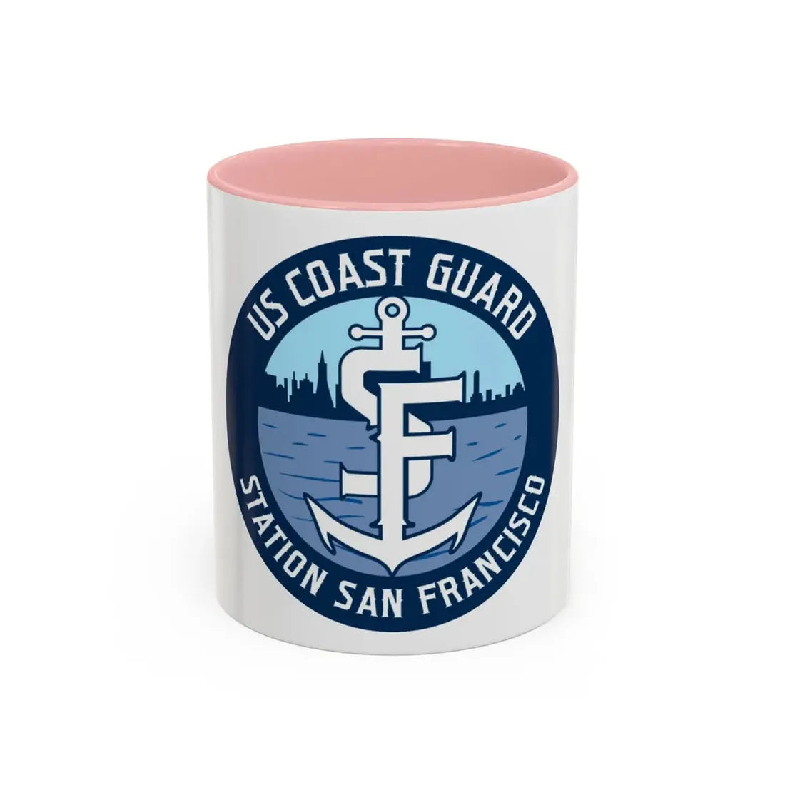 USCG Station San Francisco (U.S. Coast Guard) Accent Coffee Mug 11oz Pink - Go Mug Yourself