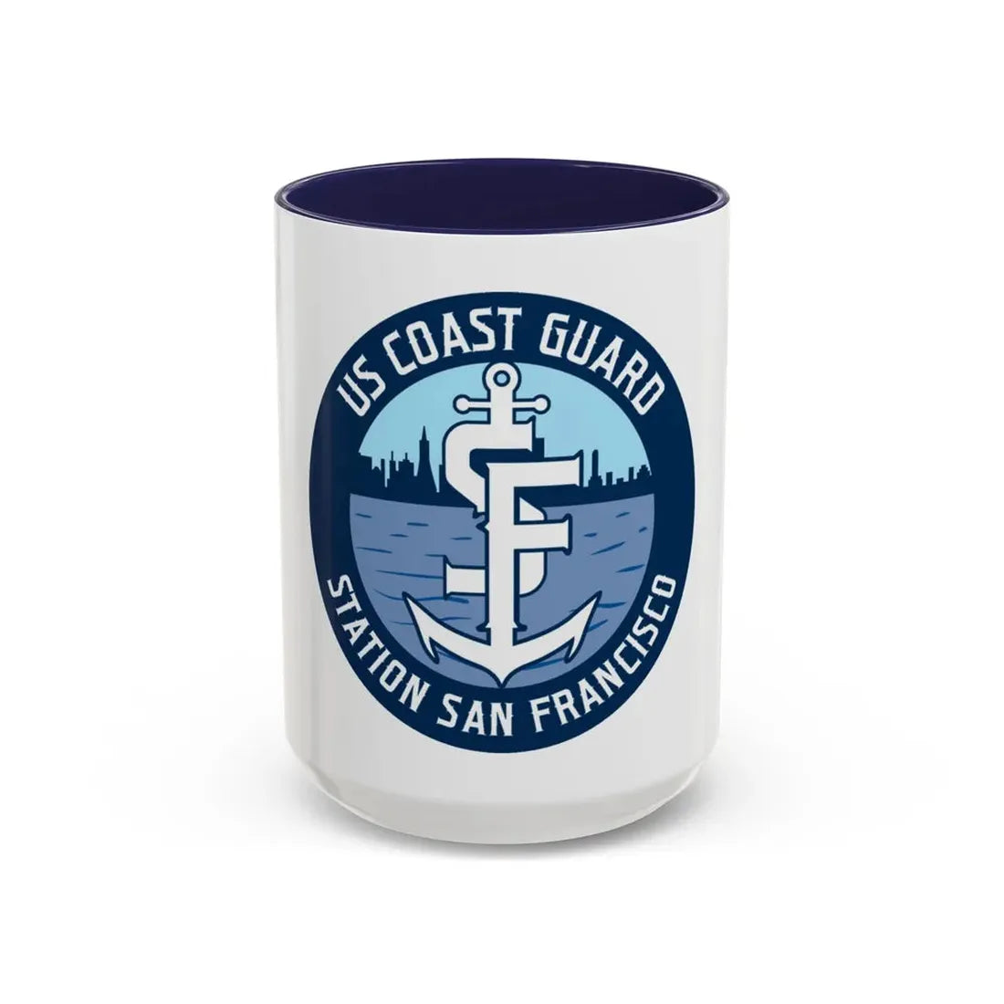 USCG Station San Francisco (U.S. Coast Guard) Accent Coffee Mug 15oz Navy - Go Mug Yourself