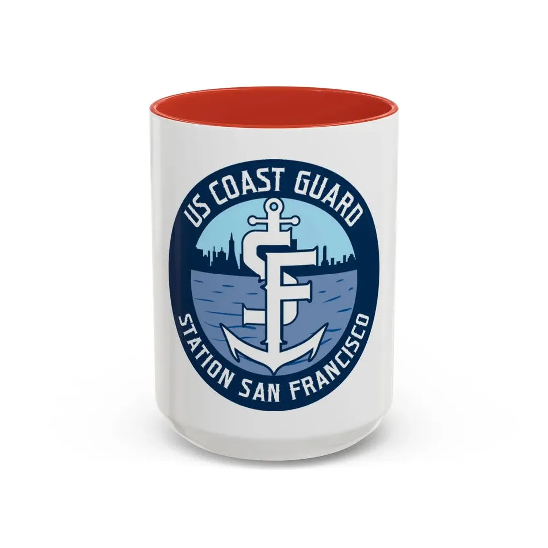 USCG Station San Francisco (U.S. Coast Guard) Accent Coffee Mug 15oz Red - Go Mug Yourself