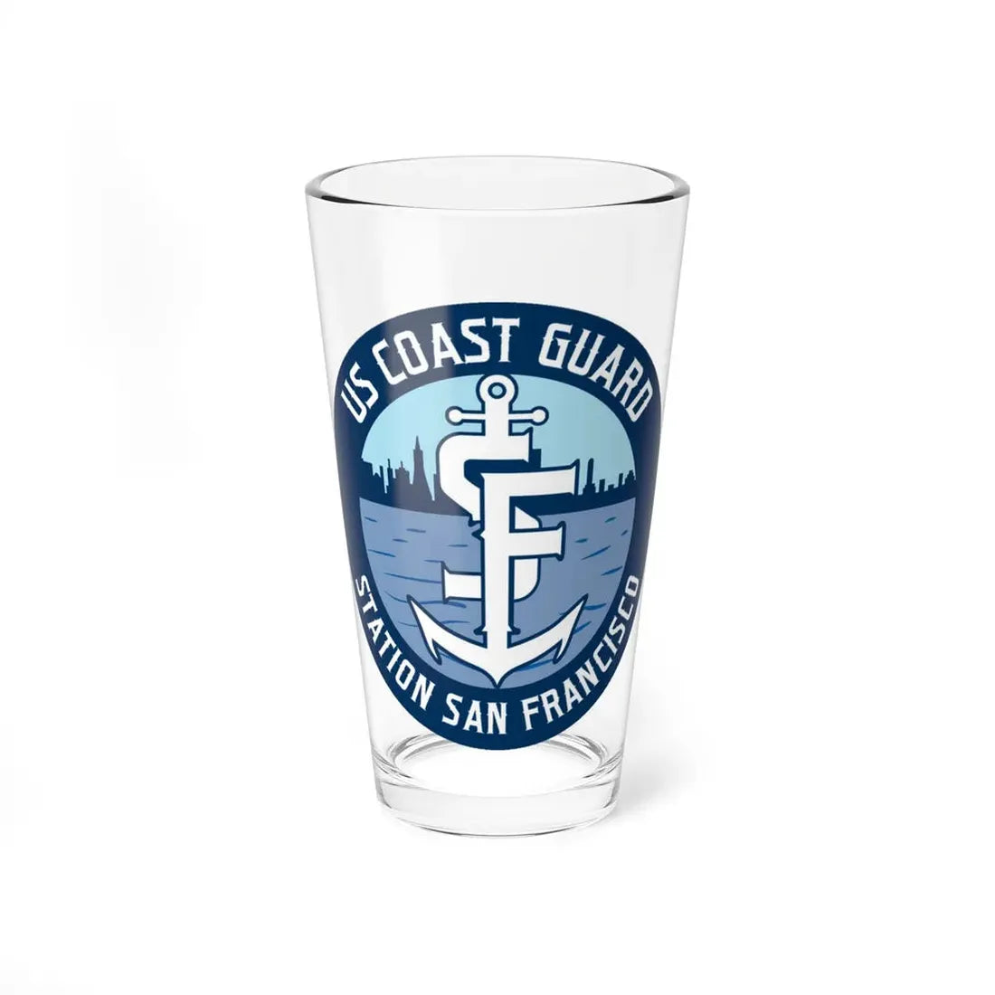 USCG Station San Francisco (U.S. Coast Guard) Pint Glass 16oz 16oz - Go Mug Yourself