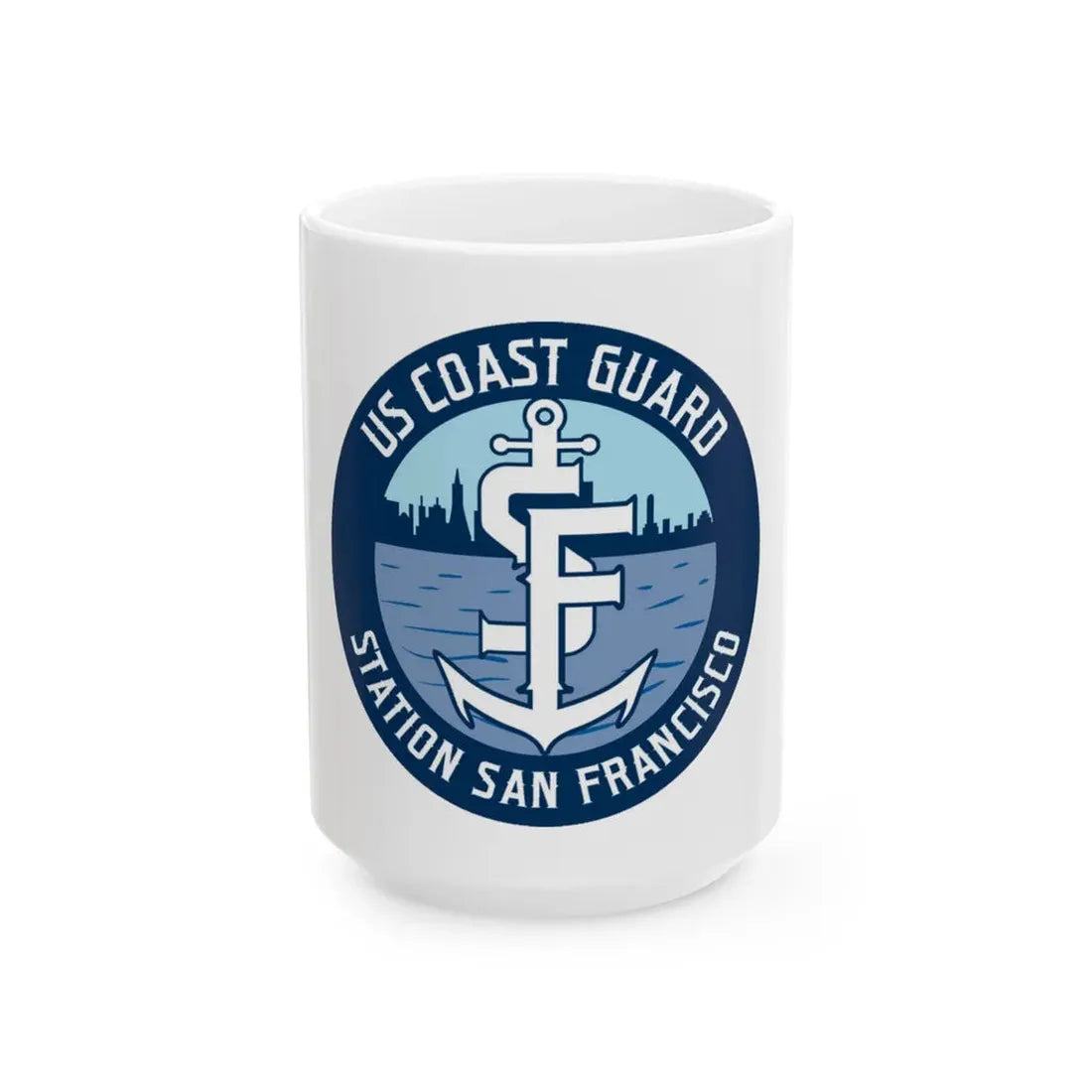 USCG Station San Francisco (U.S. Coast Guard) White Coffee Mug 15oz - Go Mug Yourself