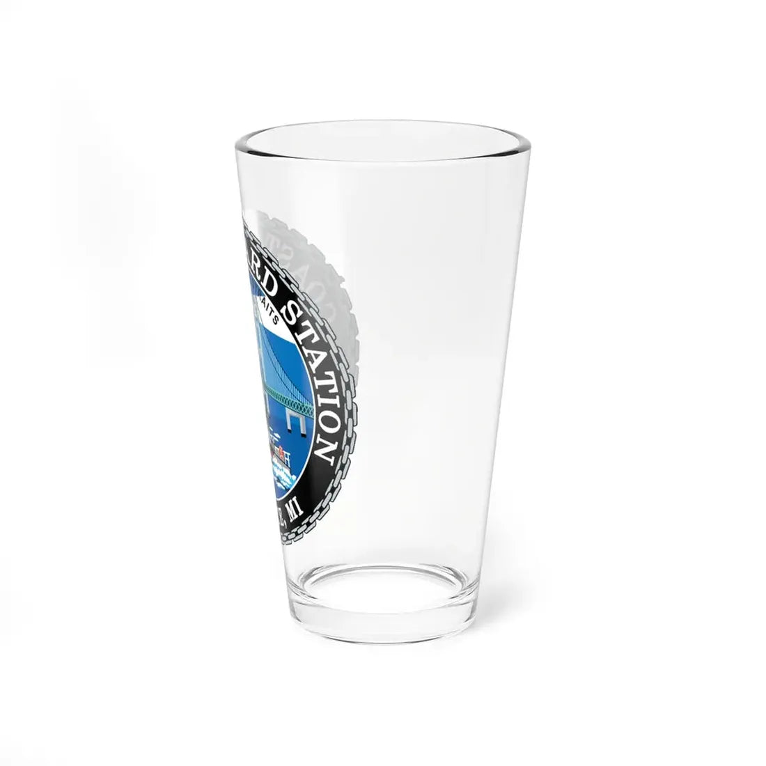 USCG Station St Ignace MI (U.S. Coast Guard) Pint Glass 16oz - Go Mug Yourself
