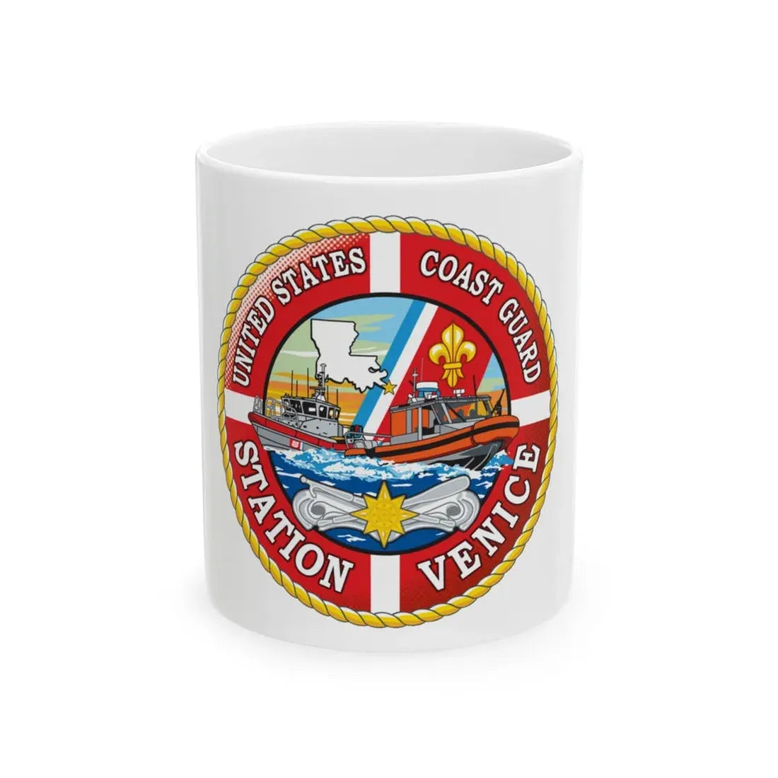 USCG Station Venice (U.S. Coast Guard) White Coffee Mug 11oz - Go Mug Yourself