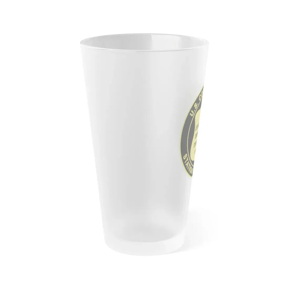 USCG Station Yaquina Bay (U.S. Coast Guard) Frosted Pint Glass 16oz - Go Mug Yourself