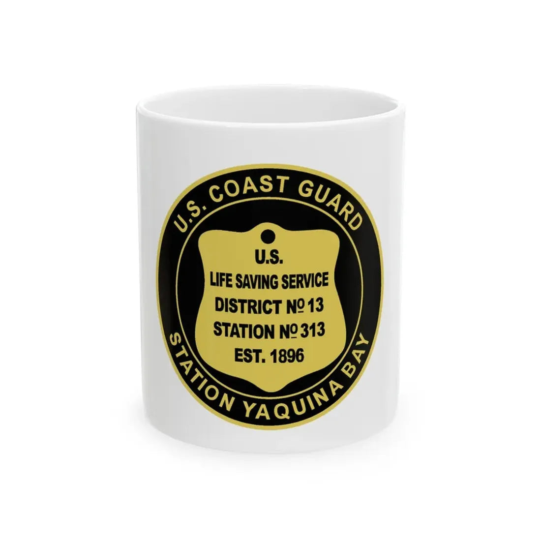 USCG Station Yaquina Bay (U.S. Coast Guard) White Coffee Mug 11oz - Go Mug Yourself