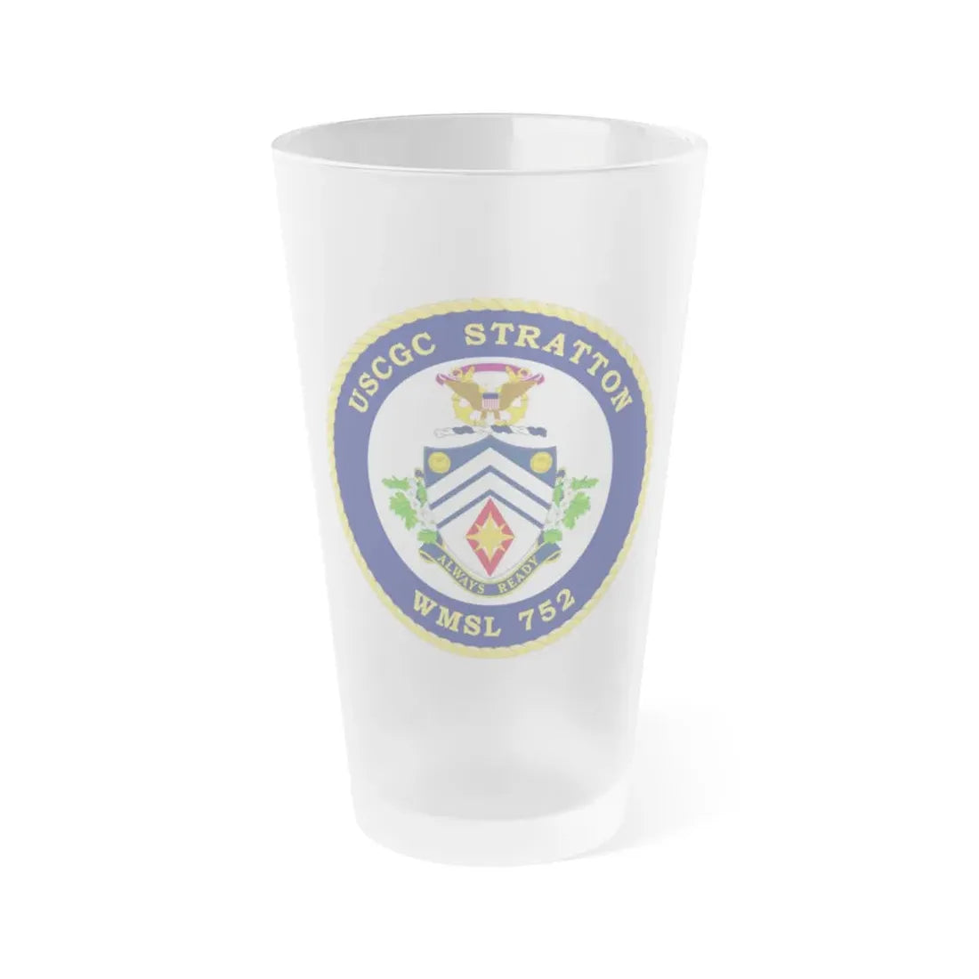 USCG Stratton WMSL 752 (U.S. Coast Guard) Frosted Pint Glass 16oz Default Title - Go Mug Yourself