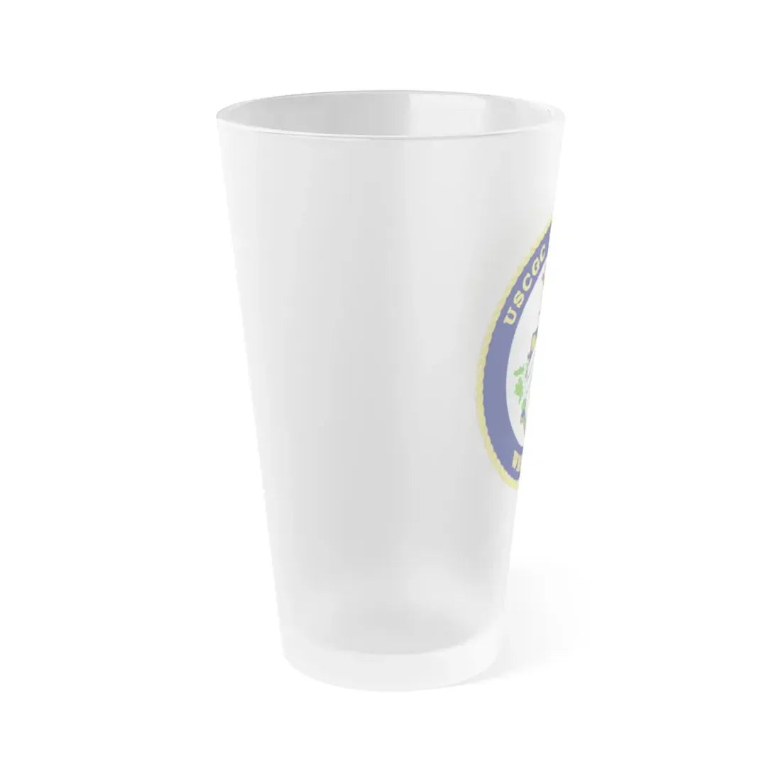 USCG Stratton WMSL 752 (U.S. Coast Guard) Frosted Pint Glass 16oz - Go Mug Yourself