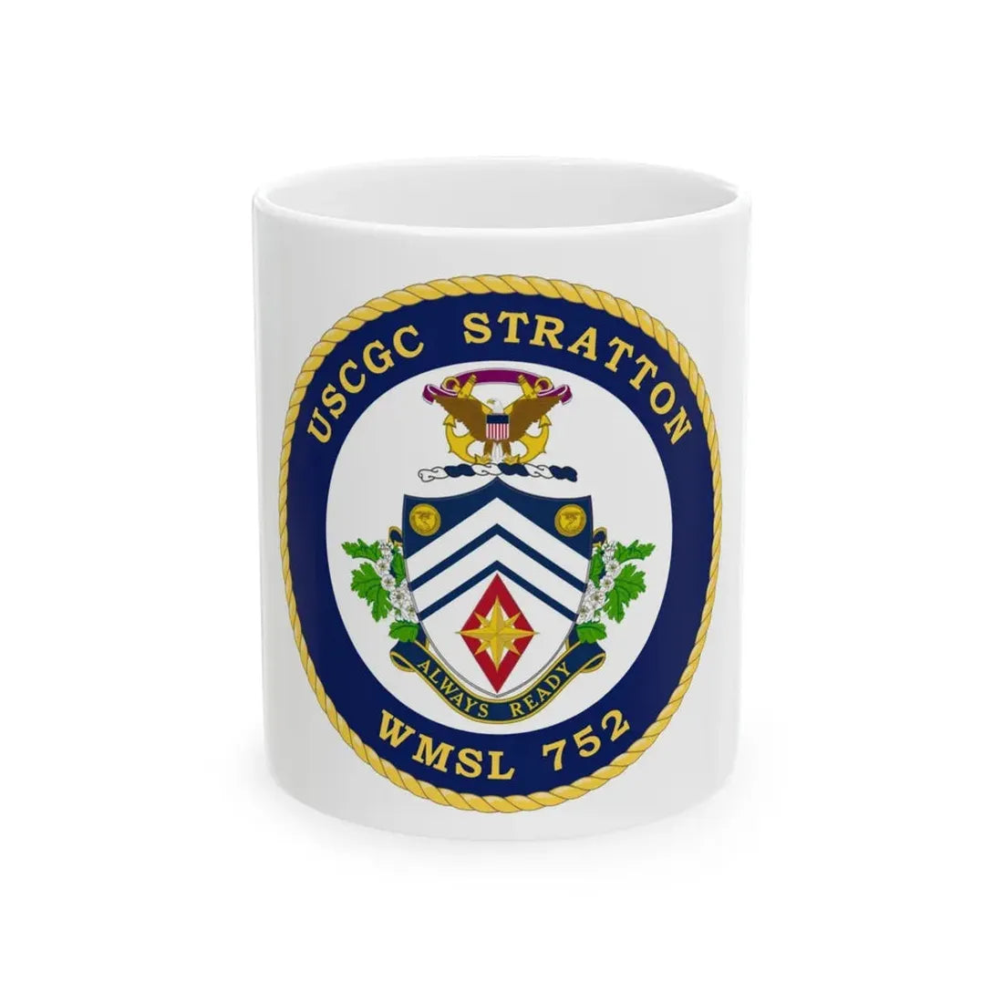 USCG Stratton WMSL 752 (U.S. Coast Guard) White Coffee Mug 11oz - Go Mug Yourself