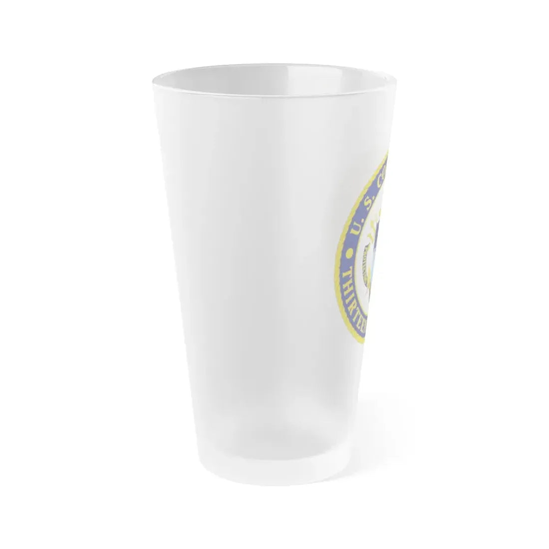 USCG Thirteenth District (U.S. Coast Guard) Frosted Pint Glass 16oz - Go Mug Yourself