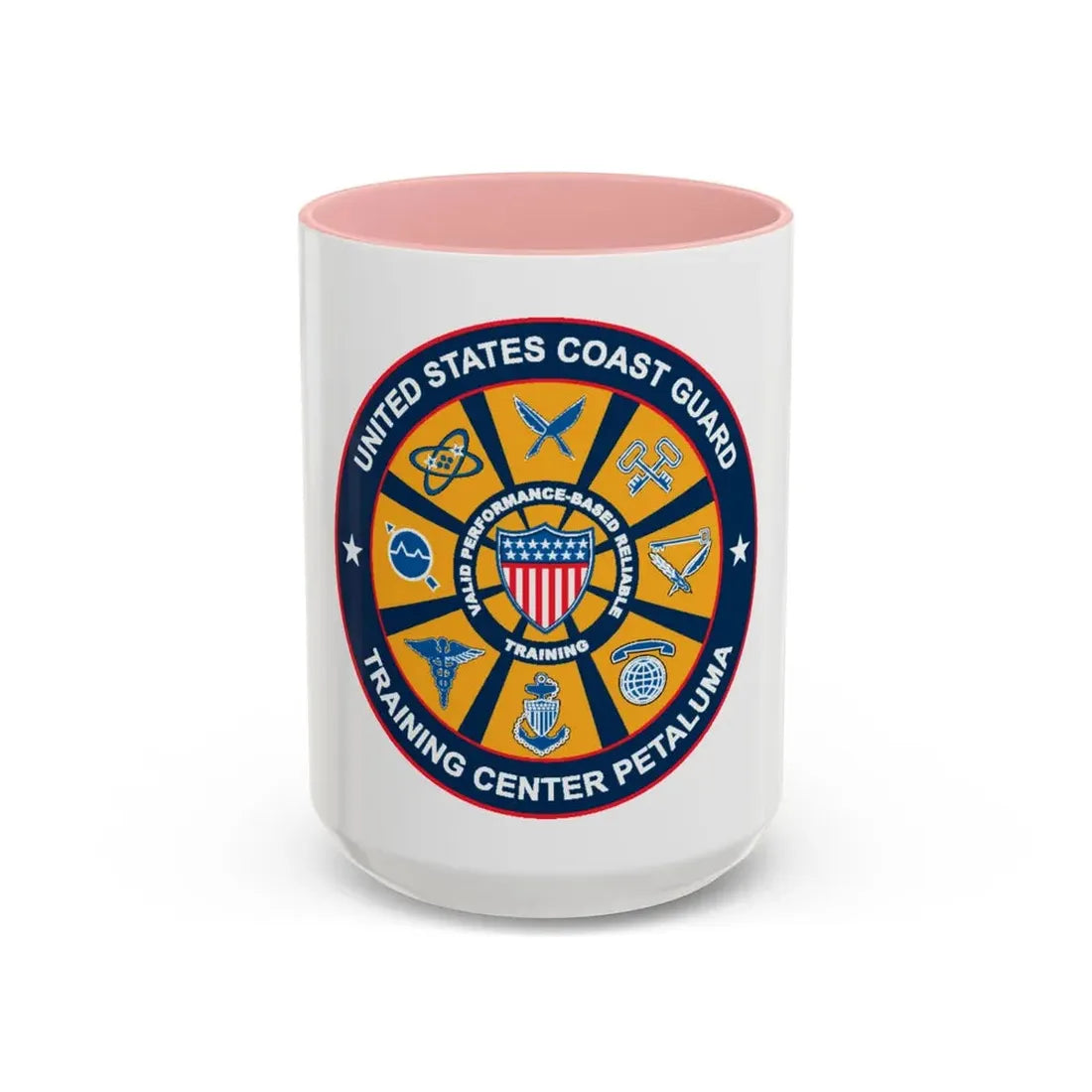 USCG Training Center Petaluma (U.S. Coast Guard) Accent Coffee Mug 15oz Pink - Go Mug Yourself