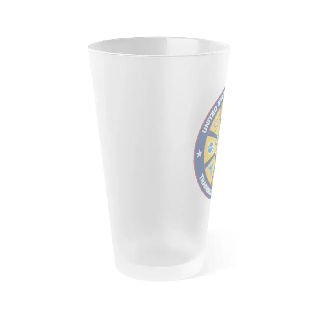 USCG Training Center Petaluma (U.S. Coast Guard) Frosted Pint Glass 16oz - Go Mug Yourself
