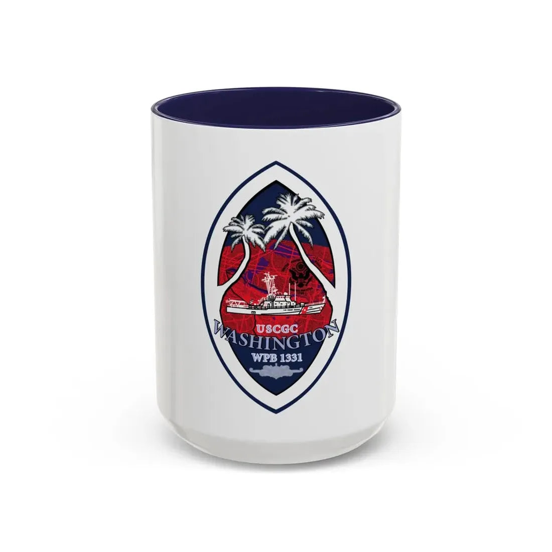 USCG Washington WPB 1331 (U.S. Coast Guard) Accent Coffee Mug 15oz Navy - Go Mug Yourself