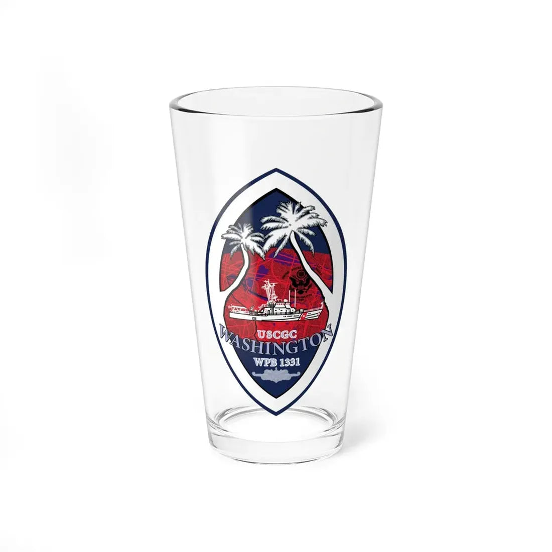 USCG Washington WPB 1331 (U.S. Coast Guard) Pint Glass 16oz 16oz - Go Mug Yourself