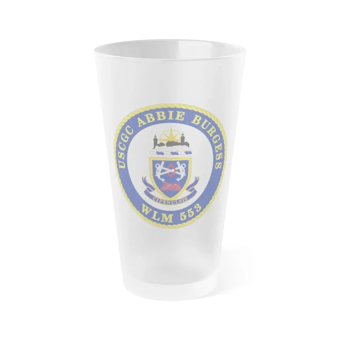 USCGC Abbie Burgess WLM 553 (U.S. Coast Guard) Frosted Pint Glass 16oz Default Title - Go Mug Yourself