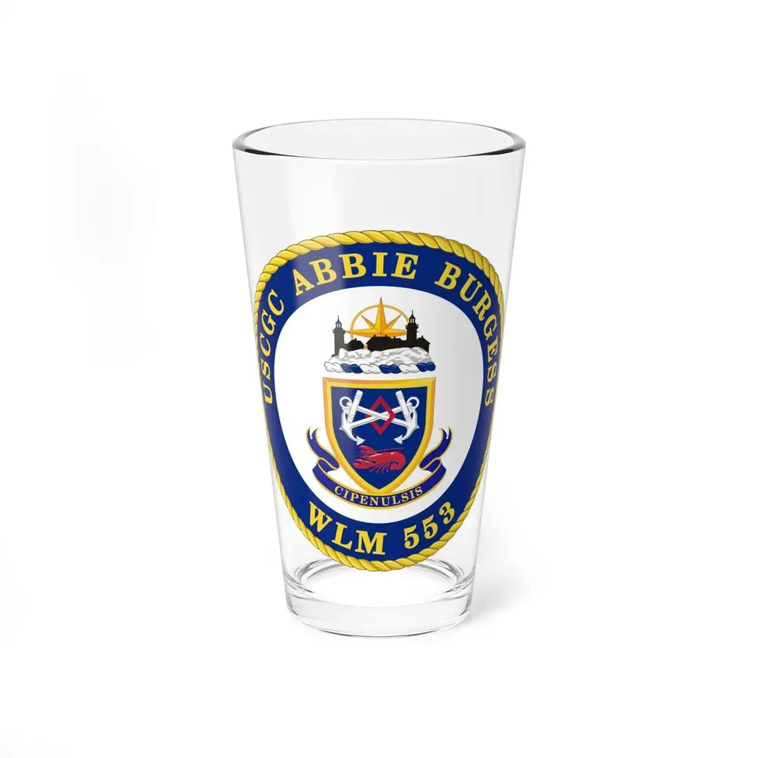 USCGC Abbie Burgess WLM 553 (U.S. Coast Guard) Pint Glass 16oz 16oz - Go Mug Yourself