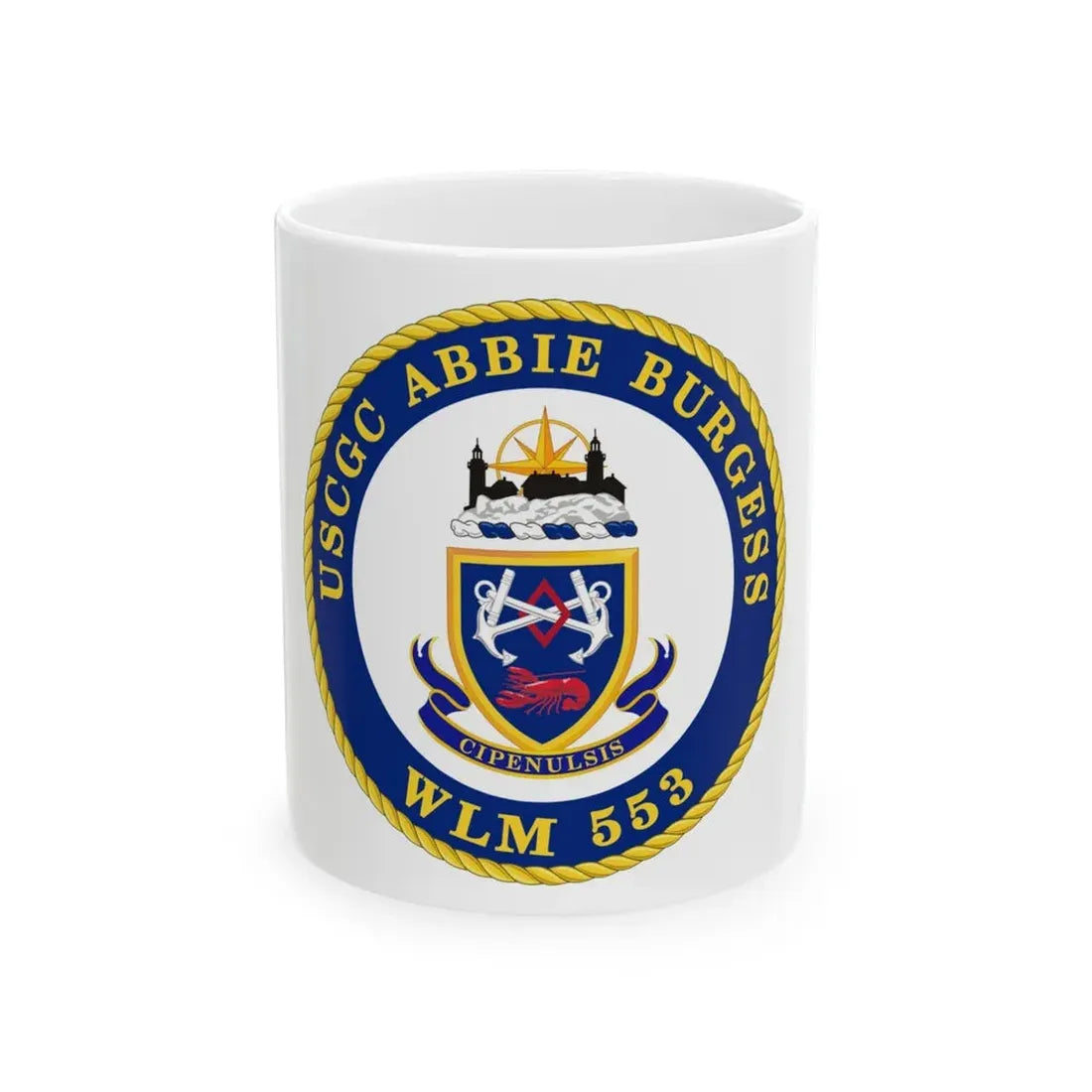USCGC Abbie Burgess WLM 553 (U.S. Coast Guard) White Coffee Mug 11oz - Go Mug Yourself
