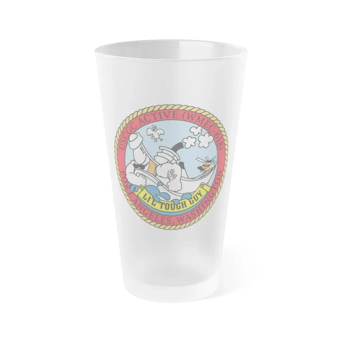 USCGC Active WMEC 618 Little Tough Guy (U.S. Coast Guard) Frosted Pint Glass 16oz Default Title - Go Mug Yourself