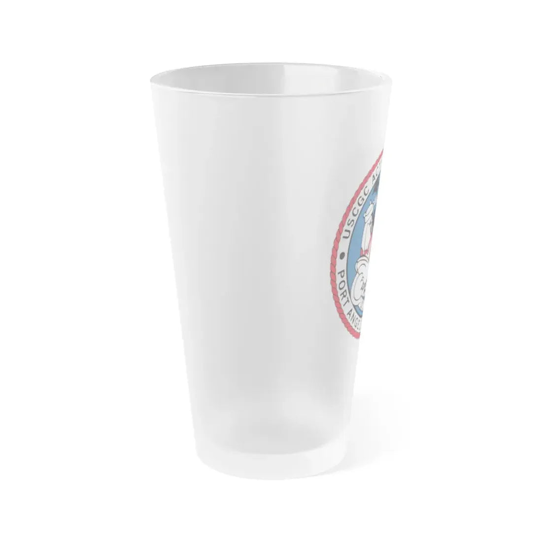 USCGC Active WMEC 618 Port Angeles WA (U.S. Coast Guard) Frosted Pint Glass 16oz - Go Mug Yourself