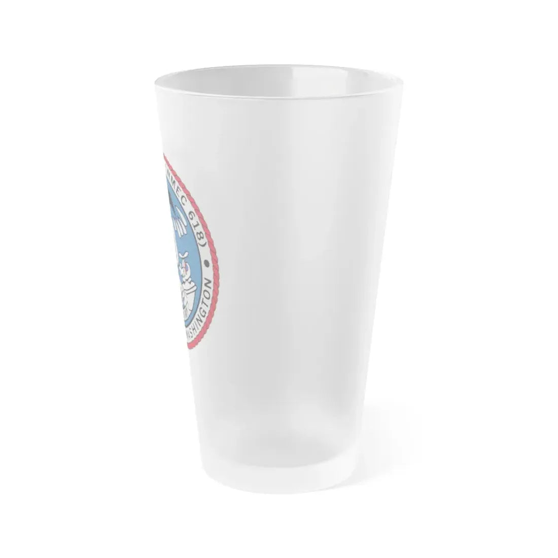USCGC Active WMEC 618 Port Angeles WA (U.S. Coast Guard) Frosted Pint Glass 16oz - Go Mug Yourself